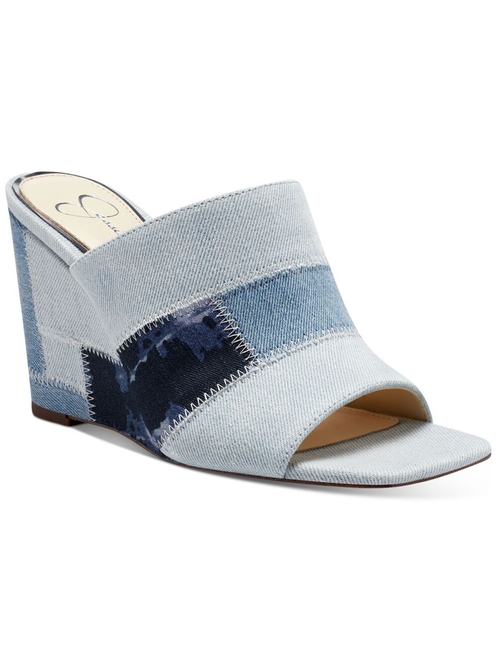 Jessica Simpson Aishia Wedge Sandal in Light Vintage 5M ($89)